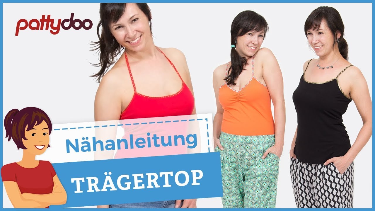Top nähen aus Jersey mit verstellbaren Spaghetti-Trägern aus Falzgummi