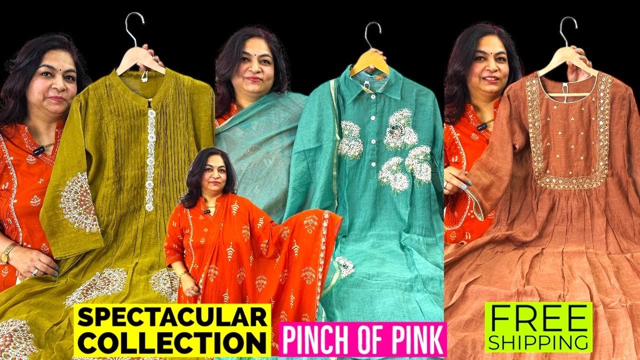 Pinch of Pink is Back With Elegant Mal Chanderi, Cotton & Mal Cotton Suits, Anarkalis & Party Wear.
