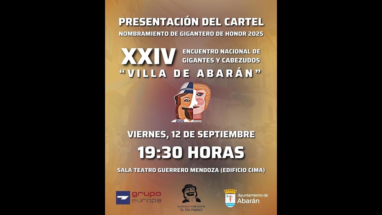 ACTO PRESENTACIÓN CARTEL ANUNCIADOR XXIV ENCUENTRO DE GIGANTES Y CABEZUDOS ABARAN