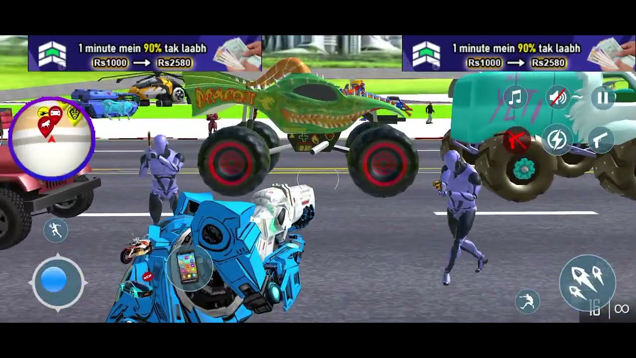 Us Police Robot Car game | 3D game | Let's play 