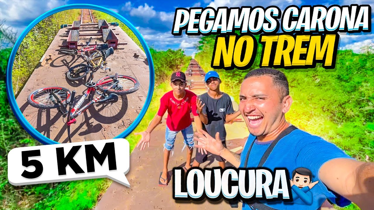 PEGANDO CARONA NO TREM EM MOVIMENTO COM AS BIKES E QUASE DEU RUIM/ PEGAMOS CARONA NO TREM😎🙅🏻