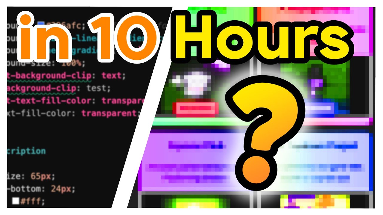 I Made my FIRST WEBSITE in 10 Hours (HTML, CSS, JS)