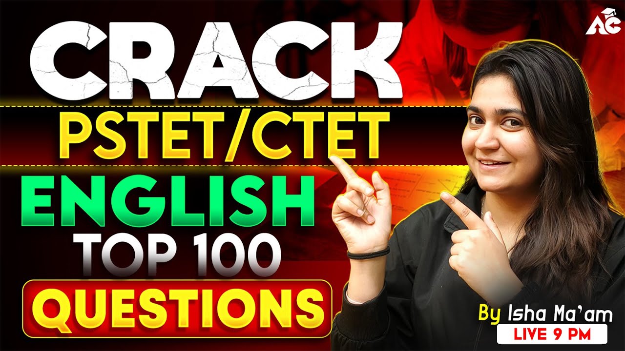 PSTET/CTET Exam Preparation 2026 | English Top 100 Most Important Questions | By Isha Mam