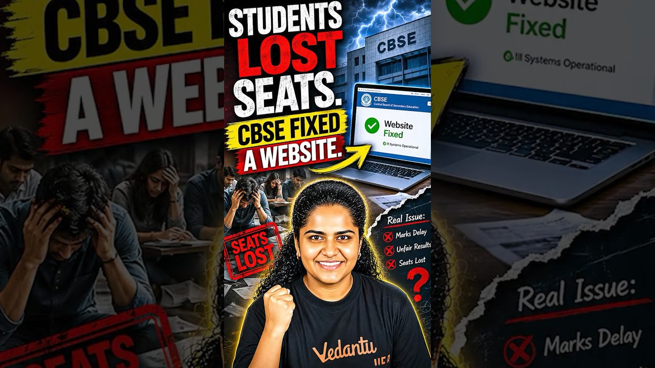 Students LOST Seats, CBSE Fixed a Website?! 🤬🚨 #shorts #vedantu