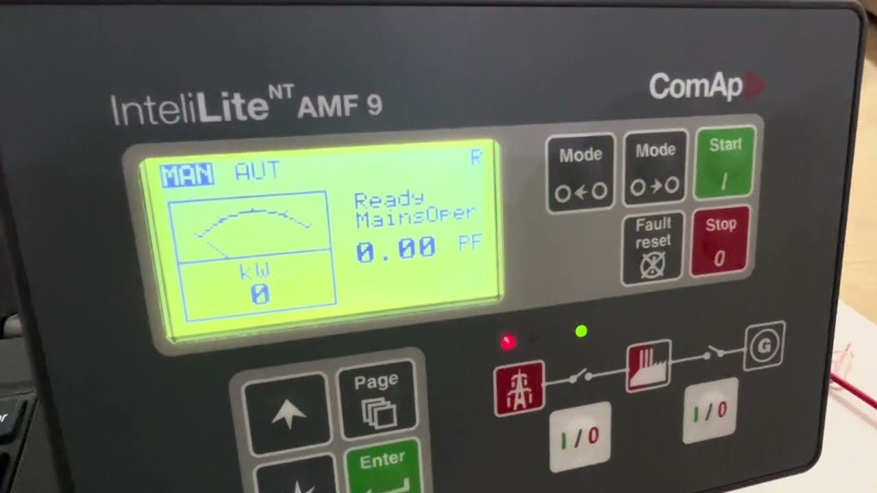 Configuration ComAp inteliLite AMF9 part5,  ComAp controller settings, ضبط إعدادات متحكم في مولد 