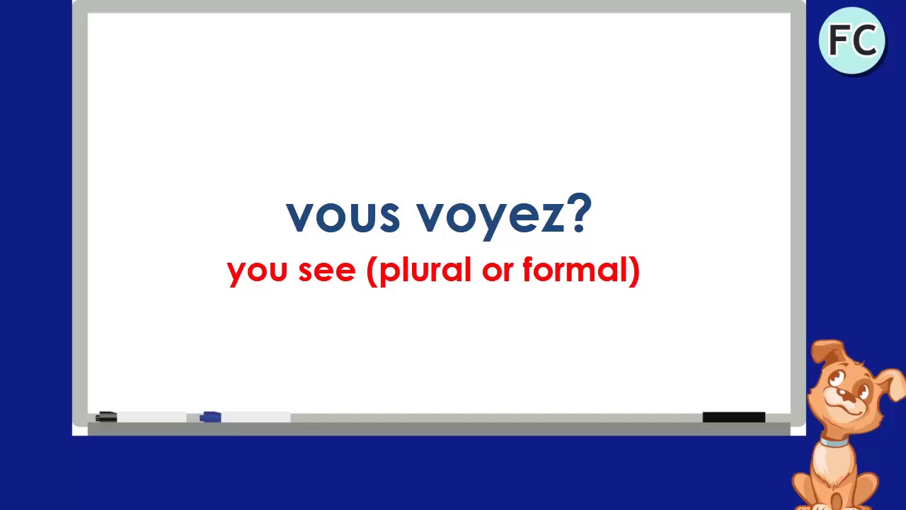 Le Verbe Voir au Présent - To See Present Tense - French Conjugation