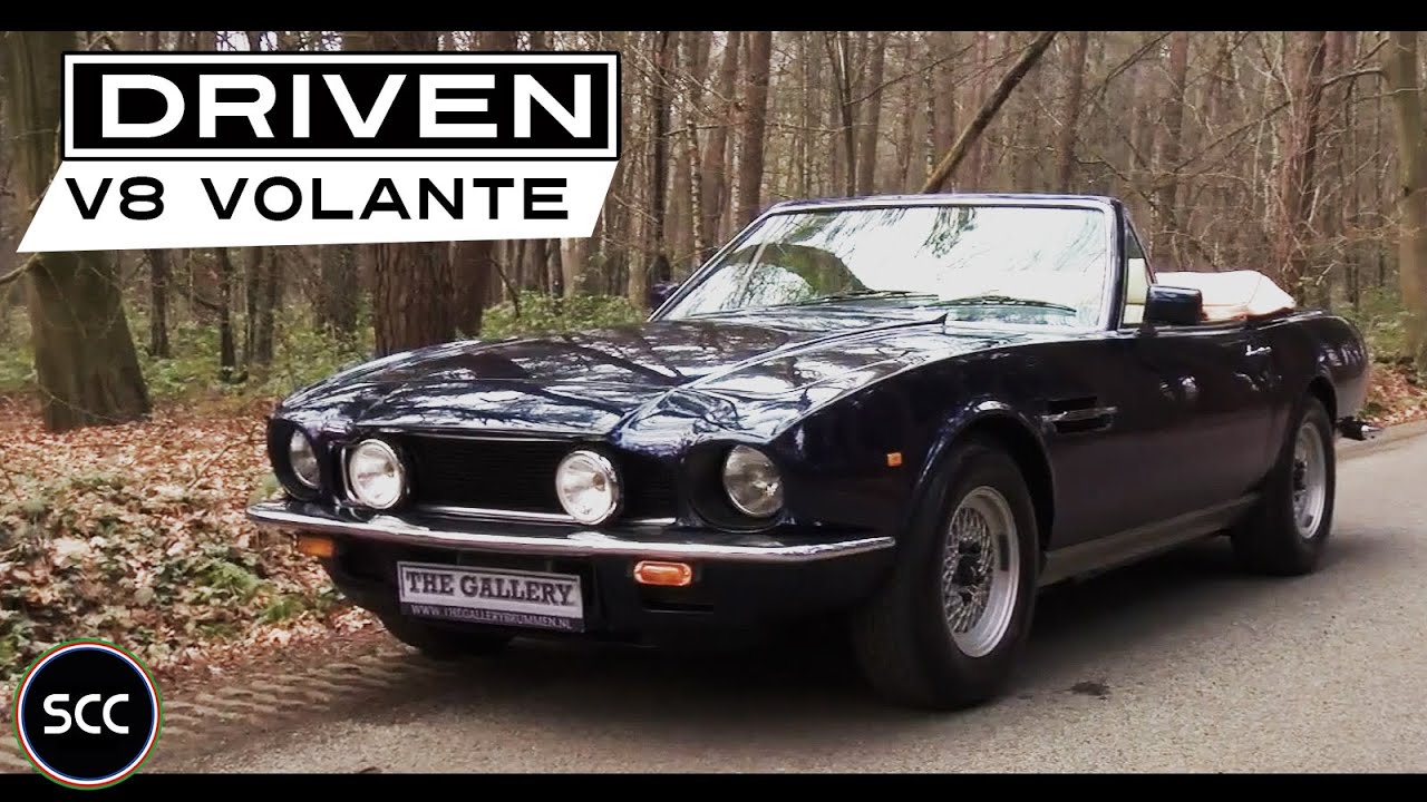 ASTON MARTIN V8 VOLANTE 1986 - Test drive in top gear - Engine sound | SCC TV