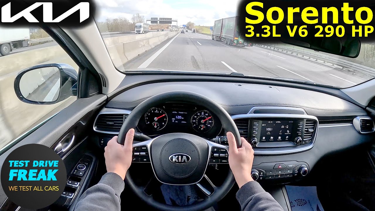 2019 Kia Sorento 3.3L V6 290 HP 🚀 Top Speed German Autobahn POV | No Speed Limit
