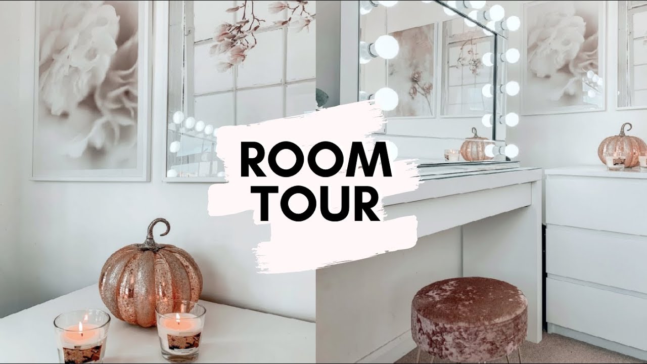 MY FILMING ROOM / DRESSING ROOM TOUR! Blush Pink & White | House Tour | Hazel Maria Wood