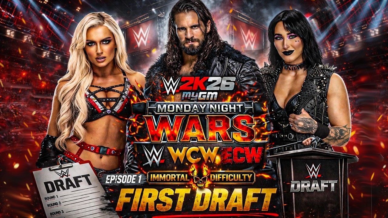 WWE 2K26 MyGM: Эпизод 1 - Драфт | Войны понедельничных вечеров | Сложность 