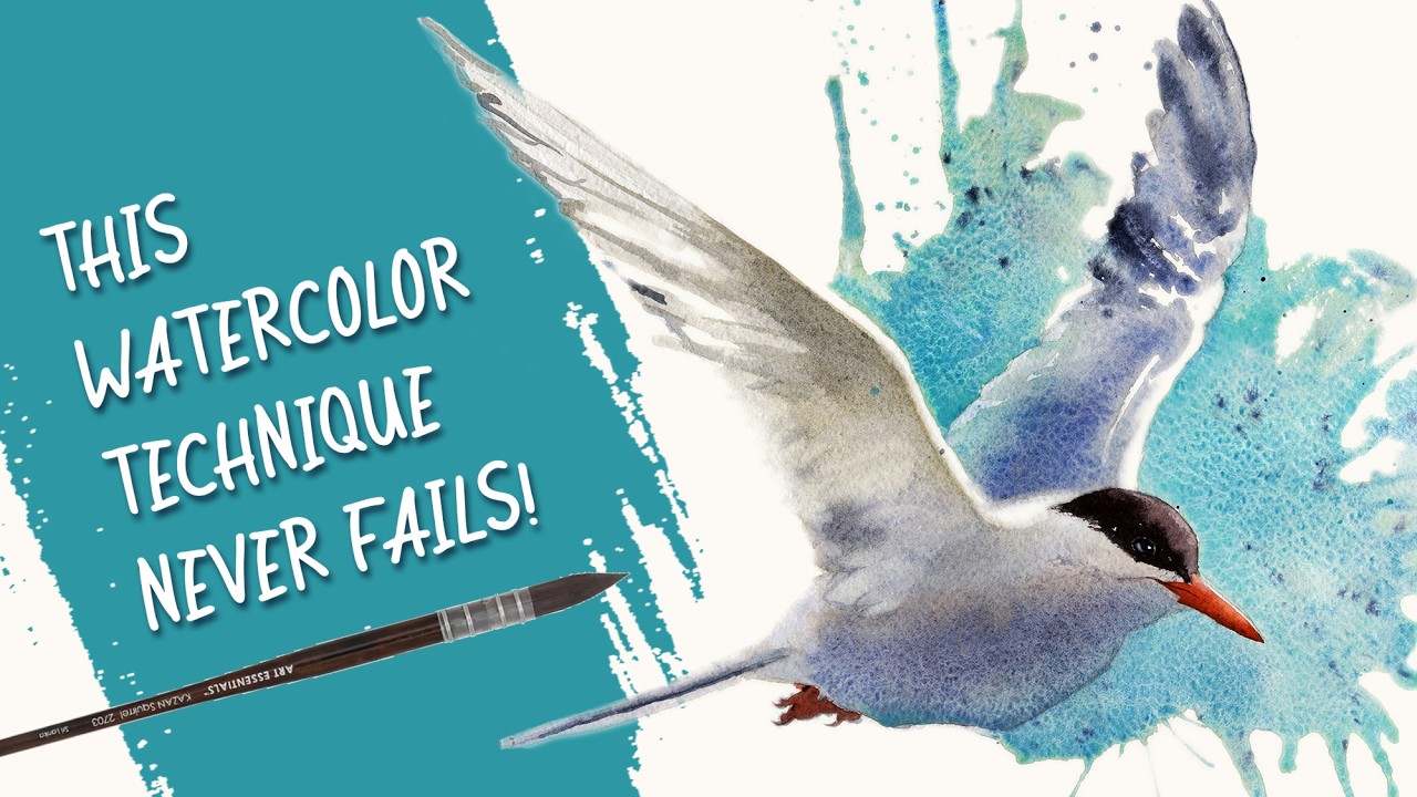 THIS TECHNIQUE NEVER FAILS! My Secret to FREE-FLOWING Watercolor Birds