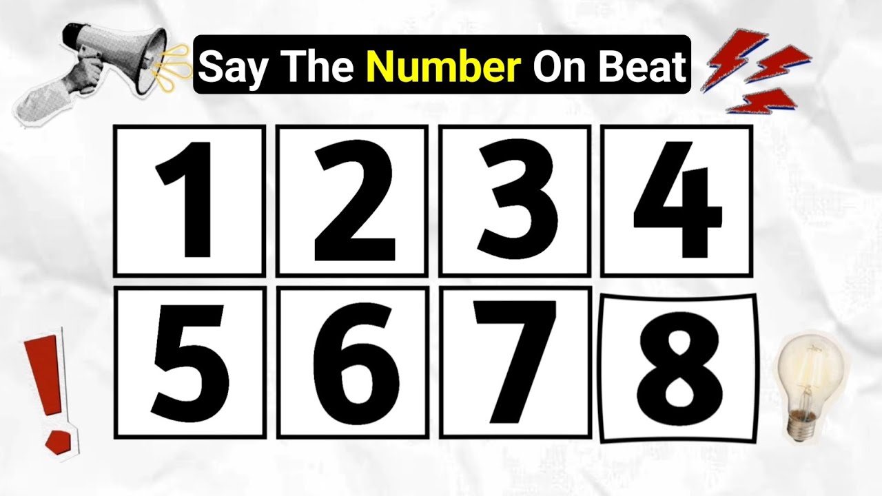 Say The Word On Beat | Levels | Easy Medium & Hard | The Numbers Edition