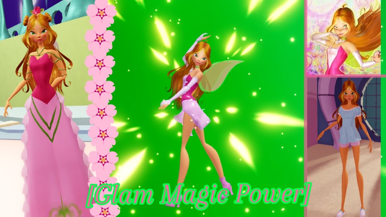 {Glam Magic Power} Showcase Flora Magic Winx, Flora Dress and Pajama
