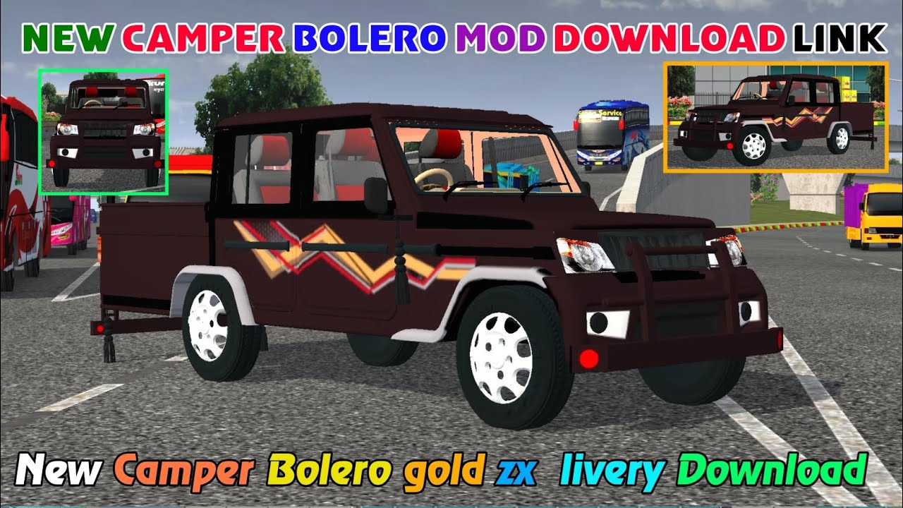 NEW CAMPER BOLERO MOD DOWNLOAD LINK 🦅 FREE CAMPER GOLD ZX LIVERY DOWNLOAD LINK #bussid_livery