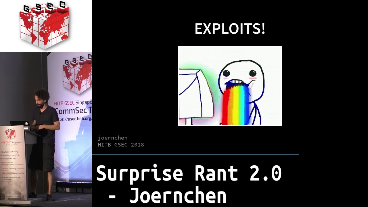 #HITBGSEC 2018 COMMSEC: Surprise Rant 2.0 - Joernchen