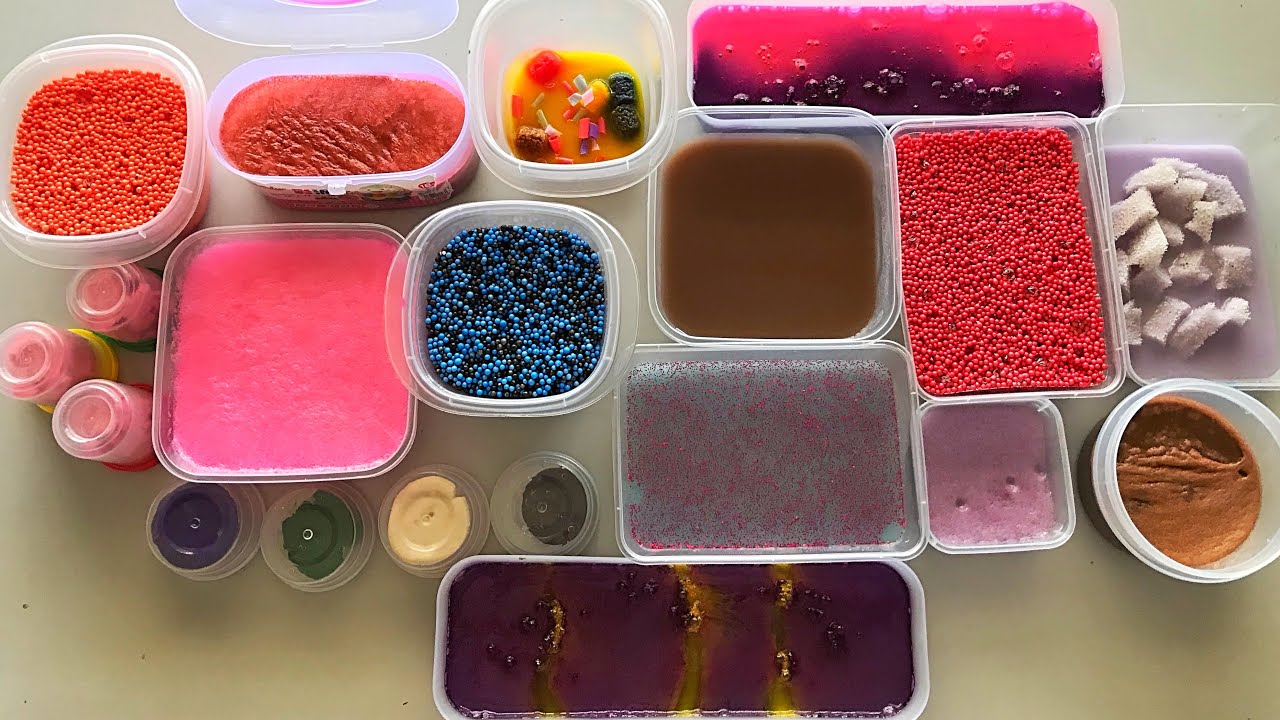 Play with garbage slime before throw 🗑🗑🗑GOODBYE SLIME #slime25