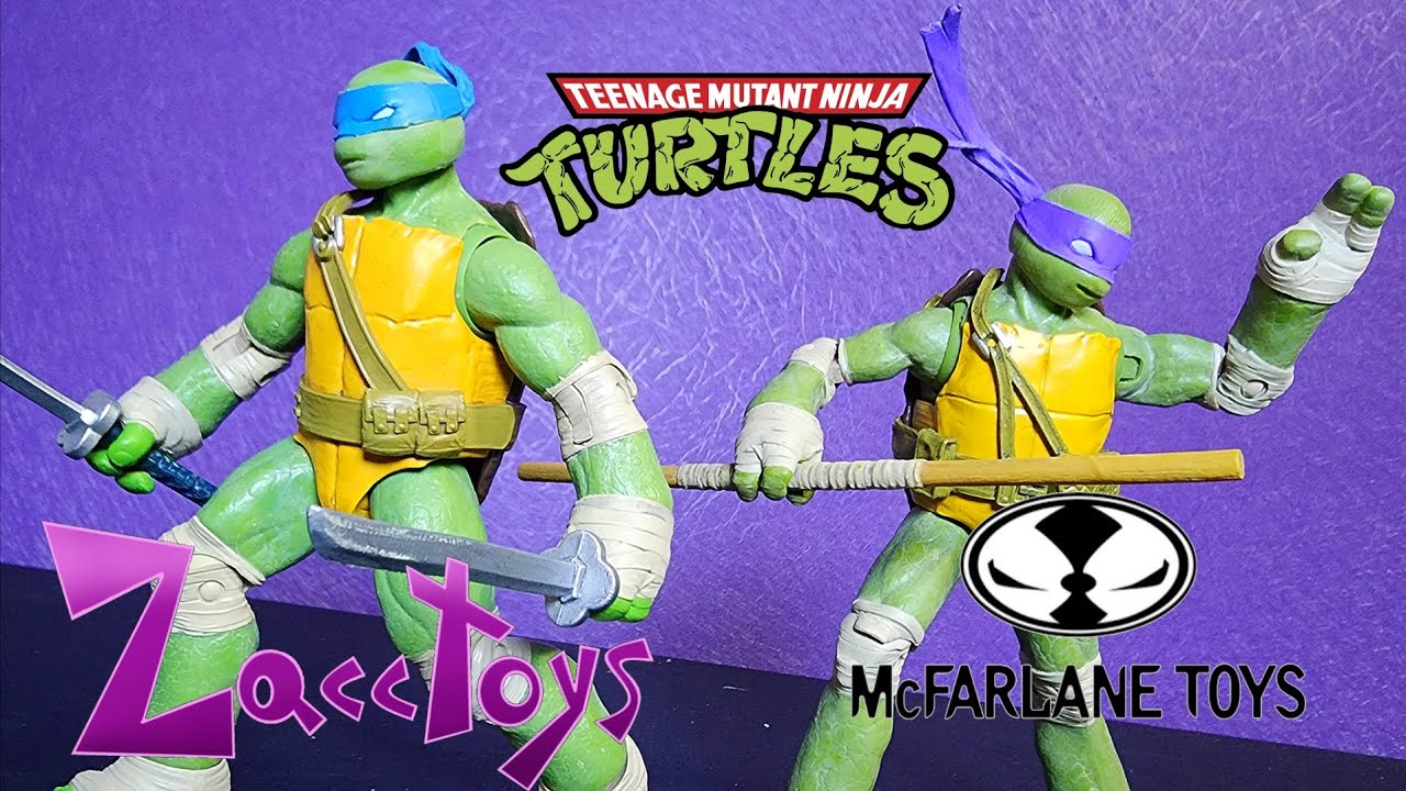Обзор фигурки TMNT: Леонардо и Донателло от McFarlane Toys, 5-дюймовые страничные дыроколы IDW Co...