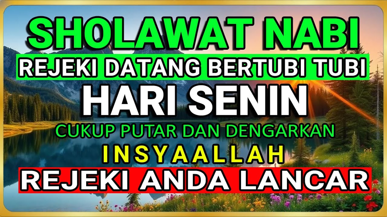 🔴LIVE SOLAWAT PEMBUKA REZEKI DI HARI SENIN BULAN RAJAB | REZEKI DATANG BERTUBI-TUBI