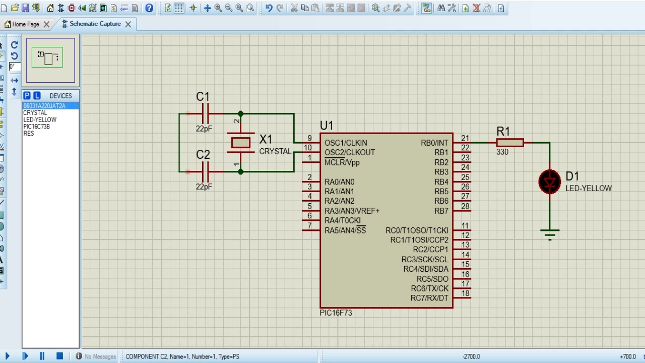 PIC16F73 Tutorial 001 Using MikroC Pro