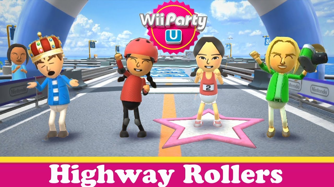 Wii Party U - Highway Rollers JinnaGaming Vs Xiao Tong Vs LLka Vs Alice (Master Difficulty)