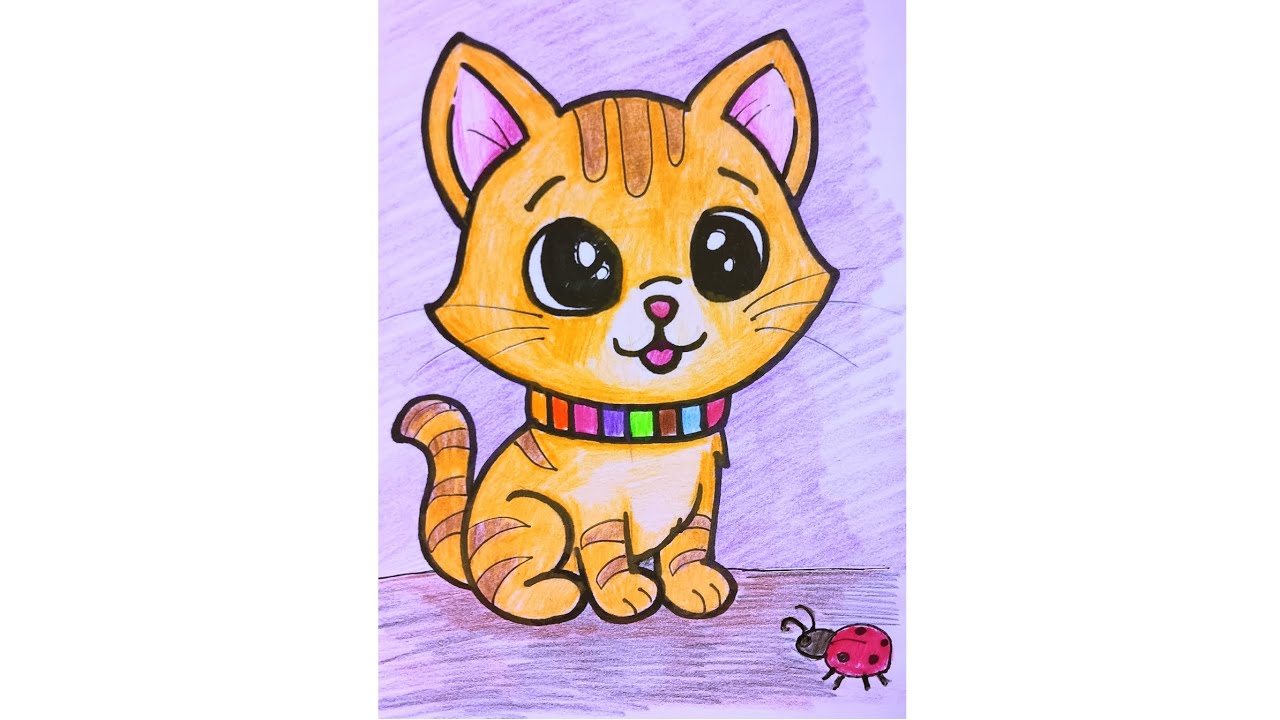 Cutest Baby Kitten Ever | কিউট বিড়াল আঁকা 🐱💖