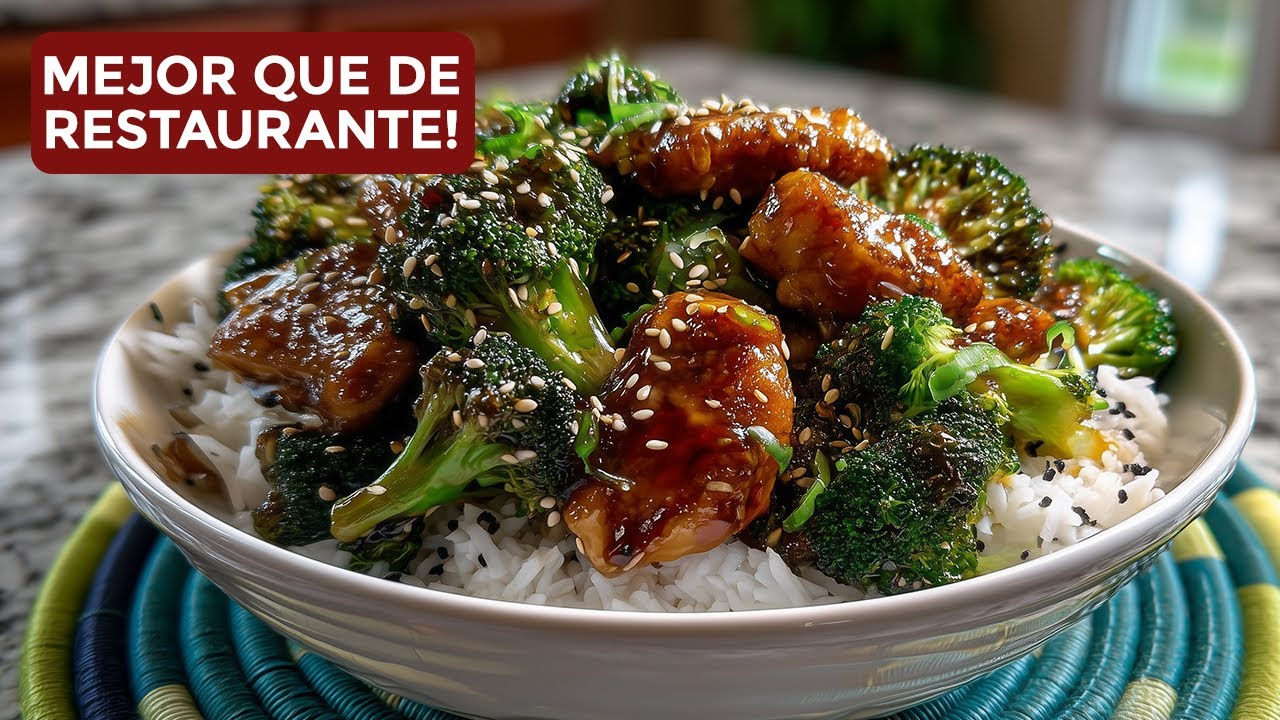 Este Pollo con Brócoli SALUDABLE 🥦 es MEJOR que de Restaurante | Listo en 15 Minutos 🍜