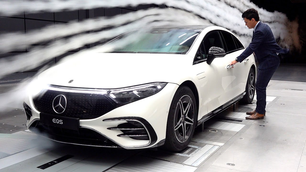 Mercedes EQS in Wind Tunnel | The Most Aerodynamic Electric S Class Full Test Factory