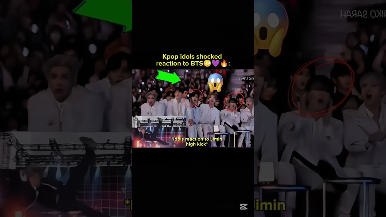 Kpop idols shocked reaction to Jimin's kick🔥#kpop #bts #btsmember #kpopedit #btsshorts #jimin #fyp