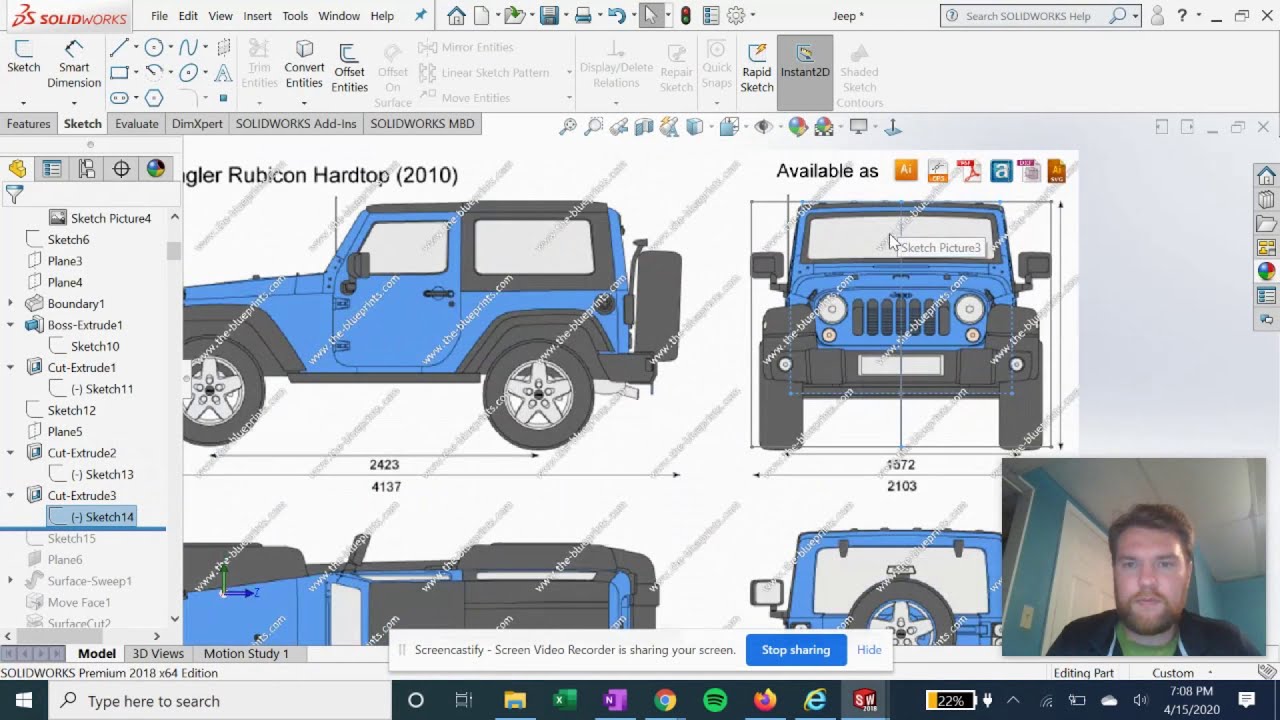 Full Solidworks Tutorial | Jeep Wrangler!
