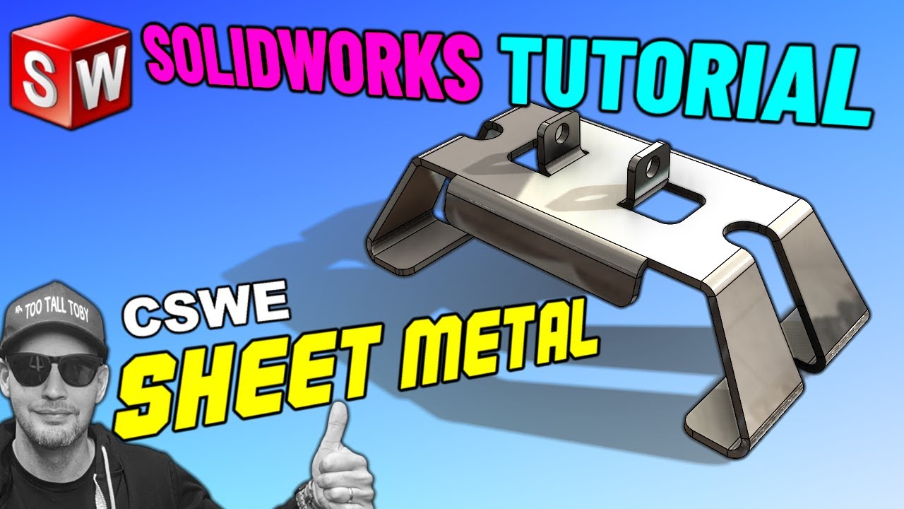 SolidWorks Sheet Metal Tutorial - METAL CLIP - 23-02-02