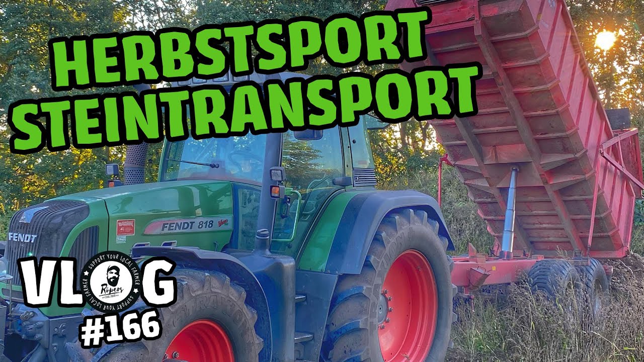 farmVLOG 166: Herbstsport Steintransport - Die Kartoffelsteine müssen weg