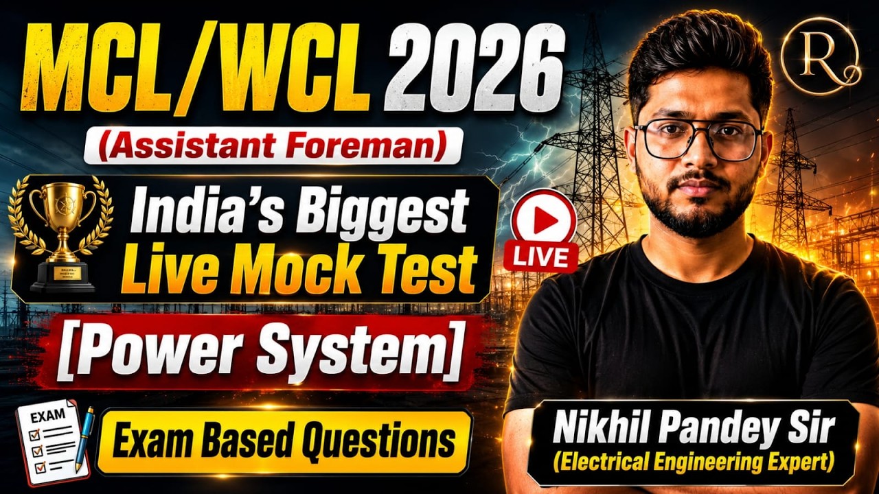 MCL/WCL 2026 | Live Mock Test | Power System | Exam Based Questions | By Indias Biggest Test Series