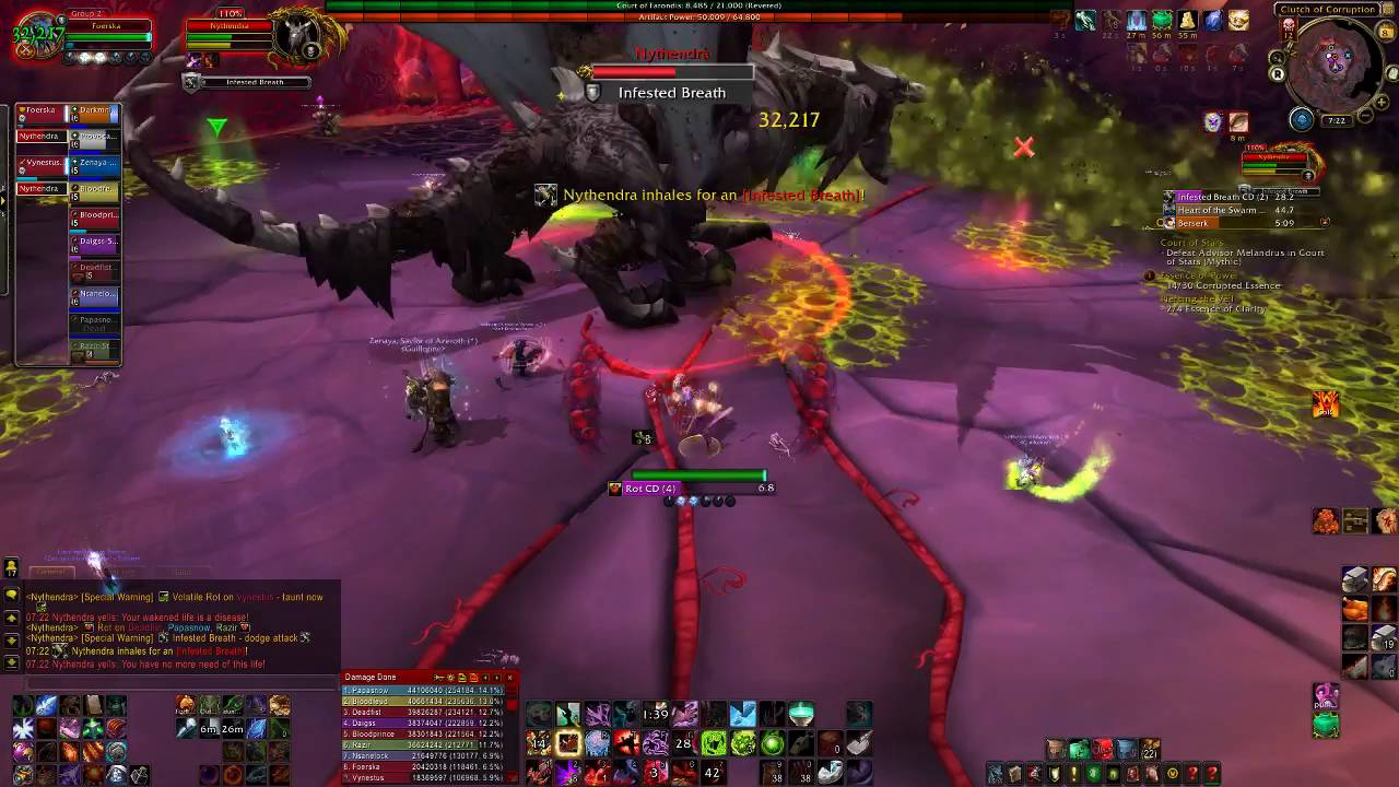 Emerald Nightmare| Heroic Nythendra | Blood DK PoV
