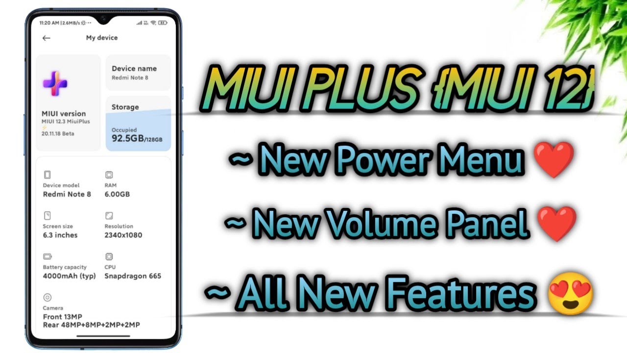 [MIUI 12] Miui Plus - Install All New Features Packed MIUI 12 on your Redmi Note 7, Redmi Note 8 ❤️