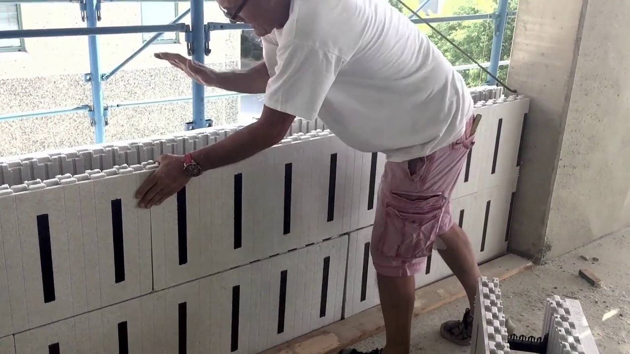 Realizzazione cantiere con blocchi cassero isolanti Climablock