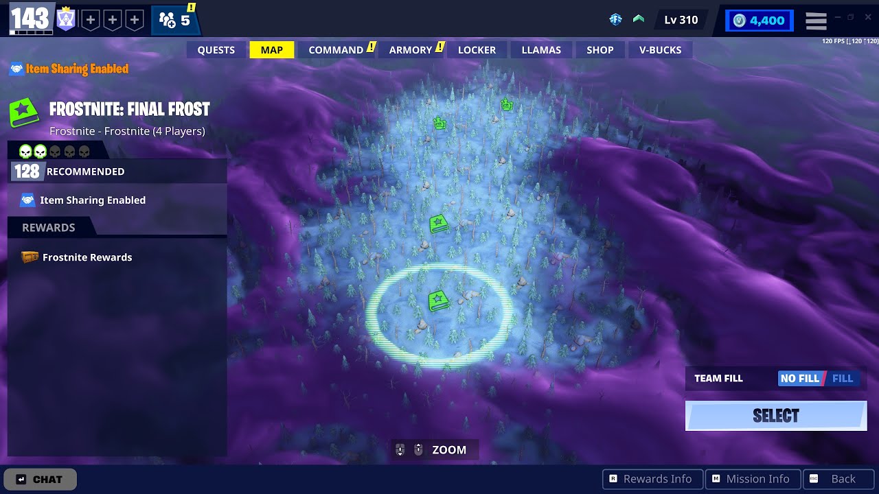 Fortnite Save the World Frostnite / 128 Finial Frost / Solo / 2026-01-07