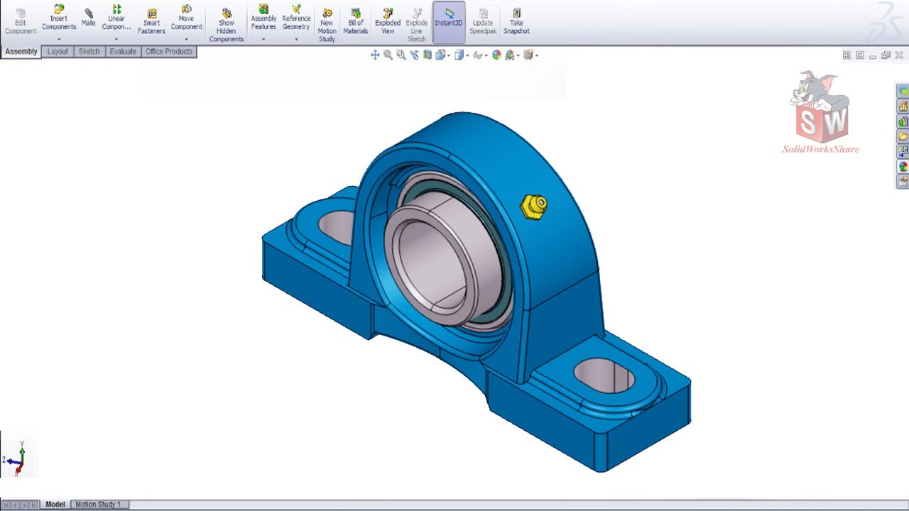 How to design UCP Bearing in SolidWorks | SolidWorks Share