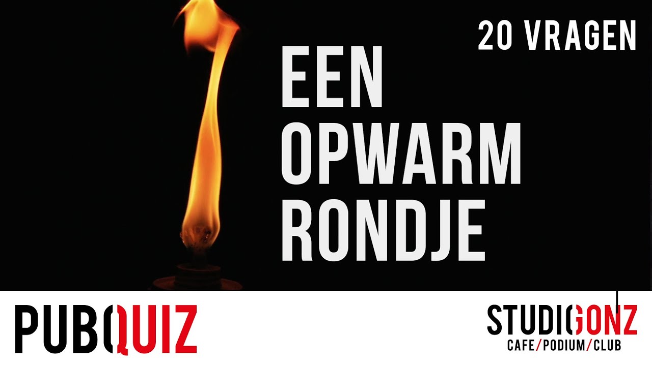PubQuiz -   Een opwarm rondje van 20 open vragen - StudioGonz