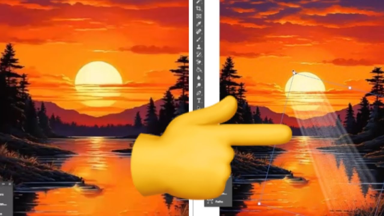 How to Create Realistic Sun Rays Effect in Photoshop | Light Beam Effect Tutorial | jk Design Studio