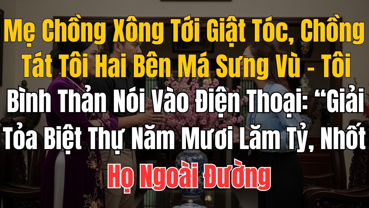 Mẹ Chồng Xông Tới Giật Tóc, Chồng Tát Tôi Hai Bên Má Sưng Vù – Tôi Bình Thản Nói Vào Điện Thoại