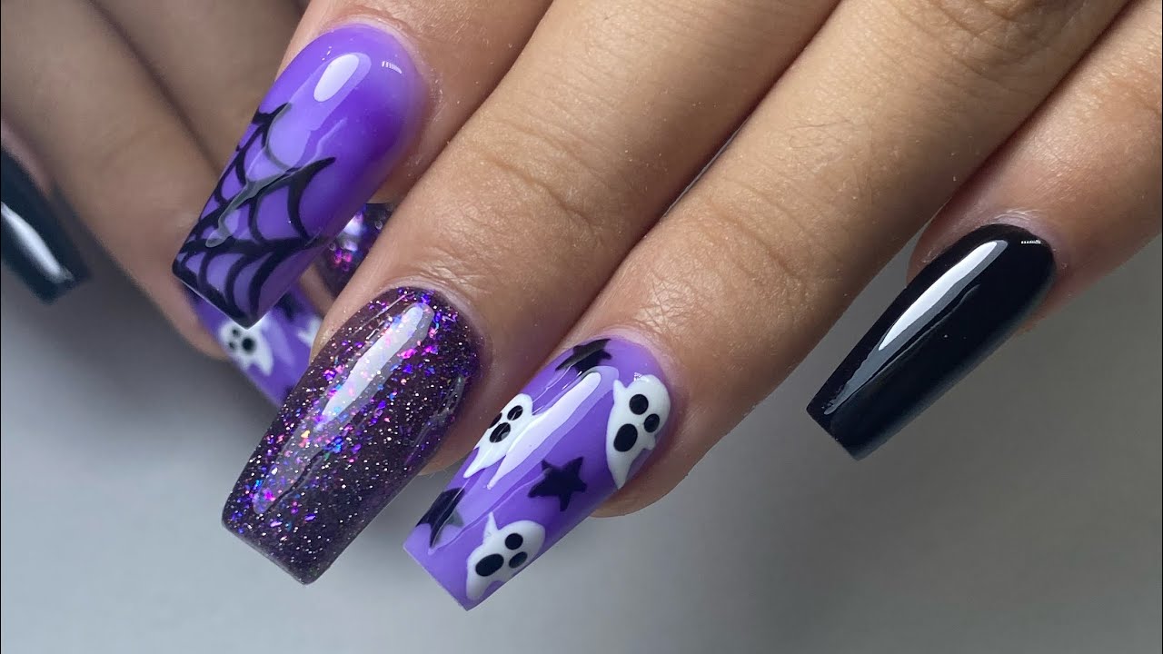 Diseño de HALLOWEN 👻 | uñas esculturales