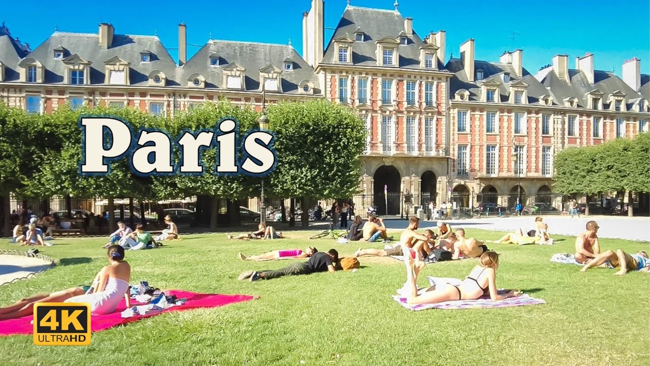 Paris Walks, Summer in Paris -  Around Saint Paul and Place des Vosges - 4K UHD