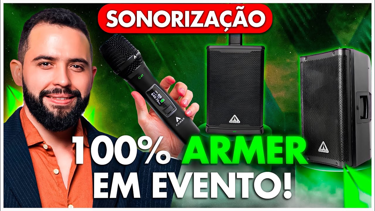Testando em um CASAMENTO as Caixas Torre da Armer LA1221DSP, a EVX8 GO e o Microfone Armer AX802M G2