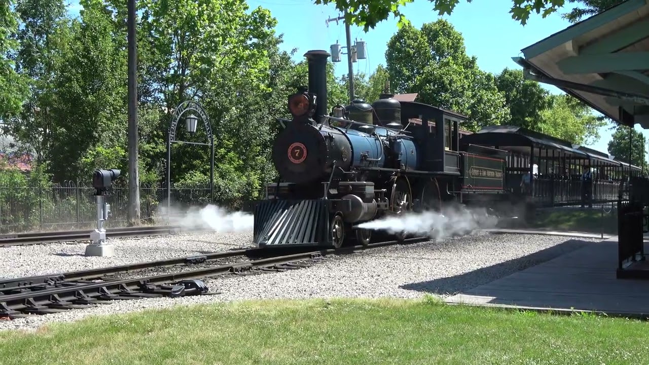 4K: 19th Century steam locomotives in action at Greenfield Village!