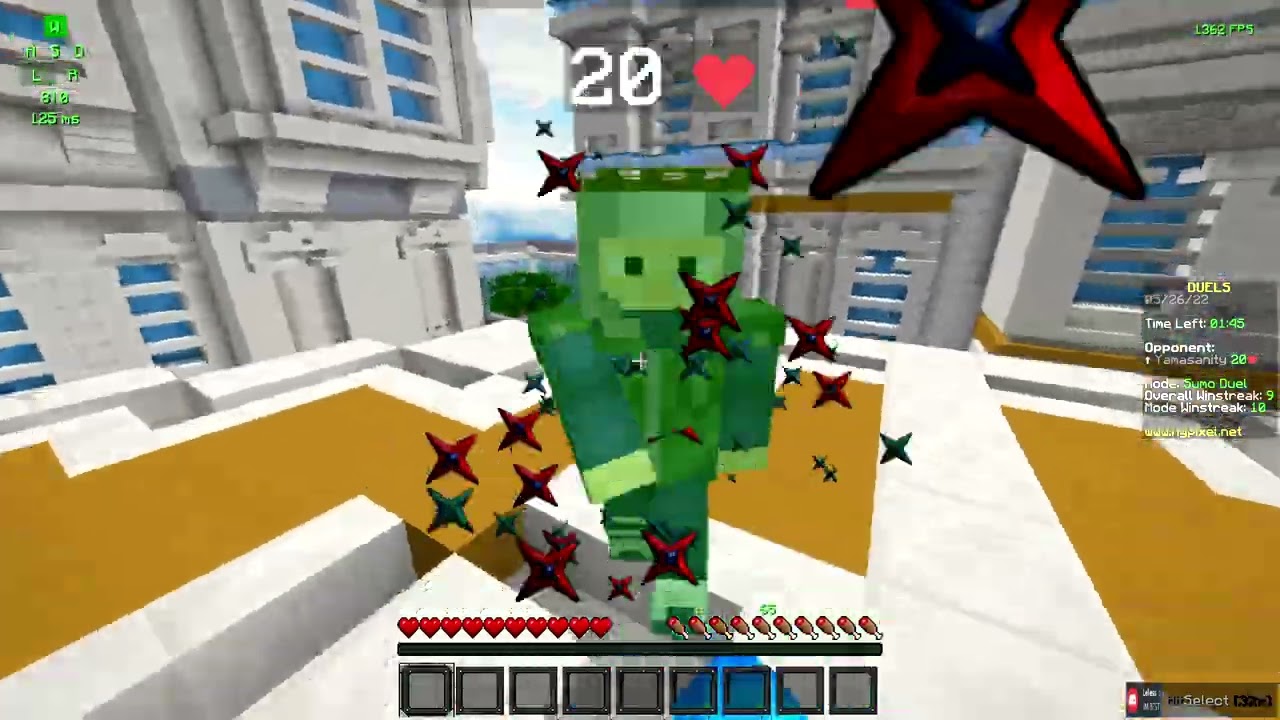 playing hypixel sumo until i encounter a cheater