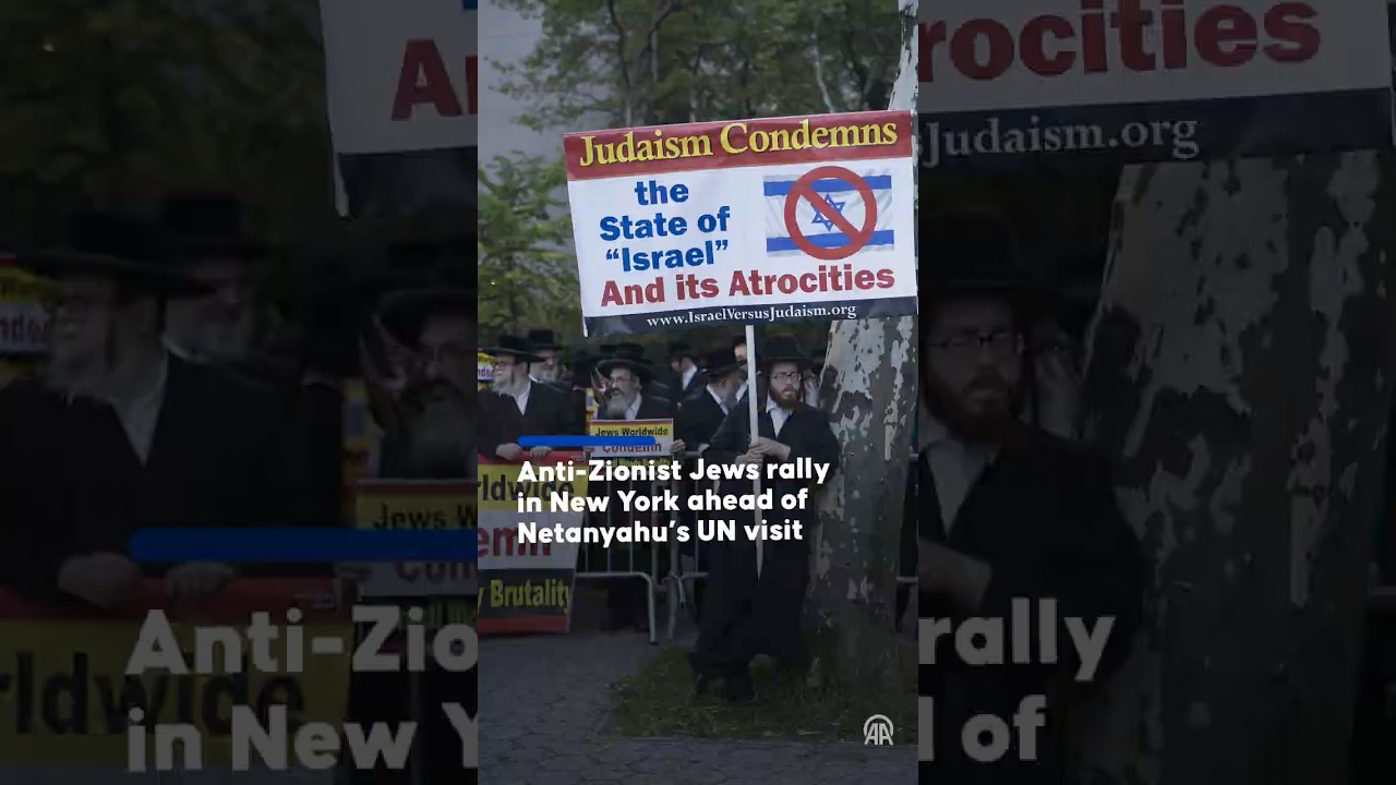 Anti-Zionist Jews rally in New York ahead of Netanyahu's UN visit