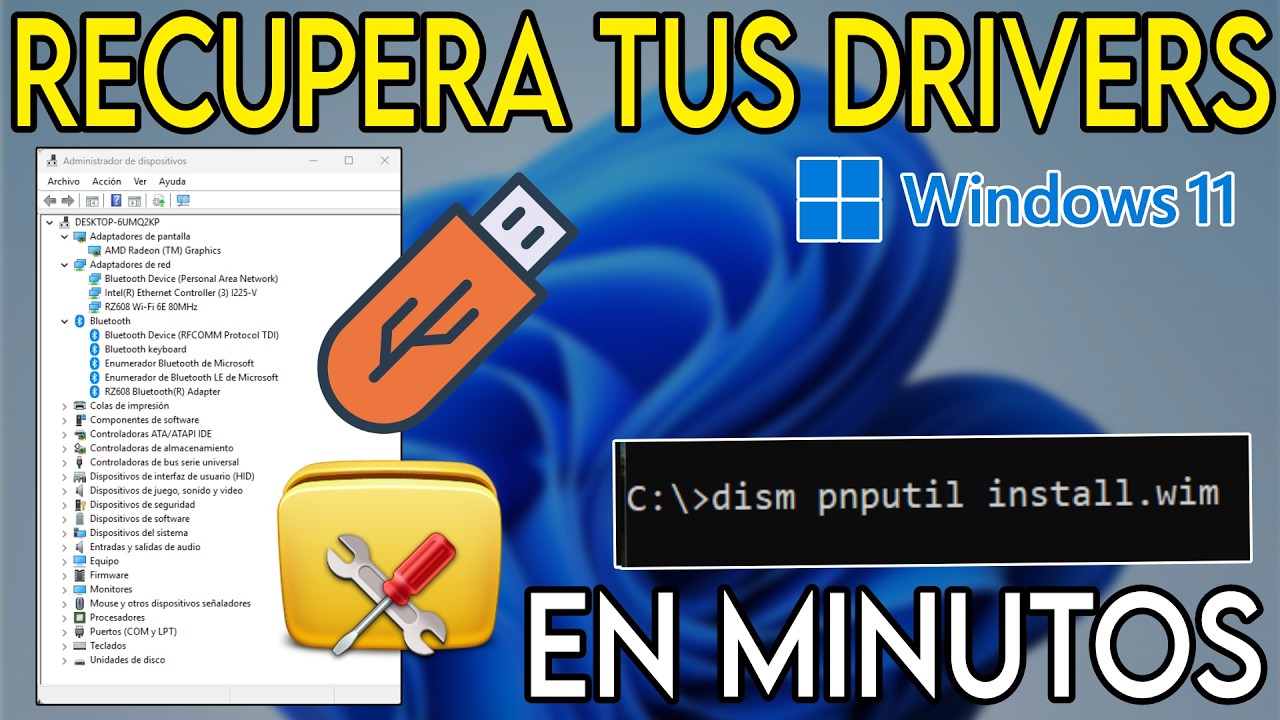 Cómo HACER BACKUP de Drivers en Windows 11 y Restaurarlos (DISM + PnPUtil) | Inyectarlos en una ISO