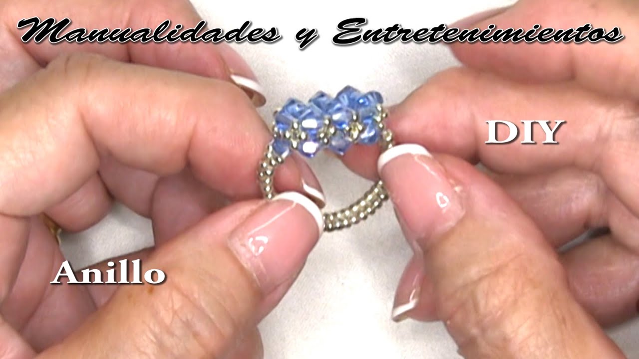 DIY - Anillo Trio de tupis azules