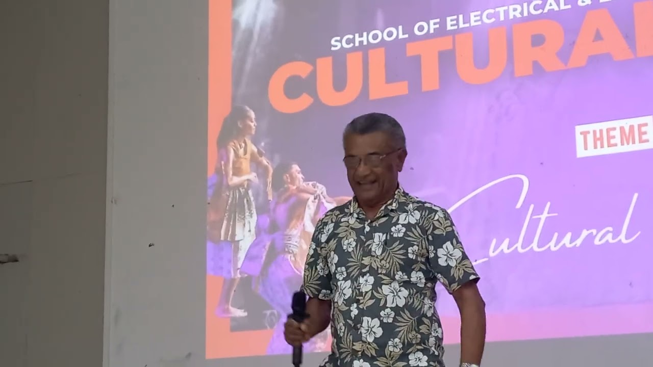 Saimoni Vuatalevu at the FNU Derrick Culture Night 2024