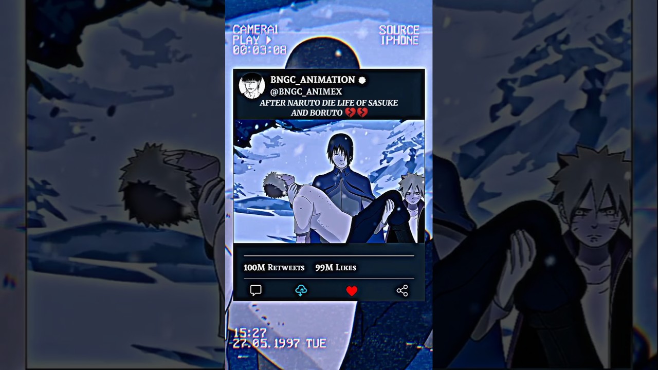 AFTER NARUTO DIE LIFE OF SASUKE AND BORUTO 💔💔💔.....